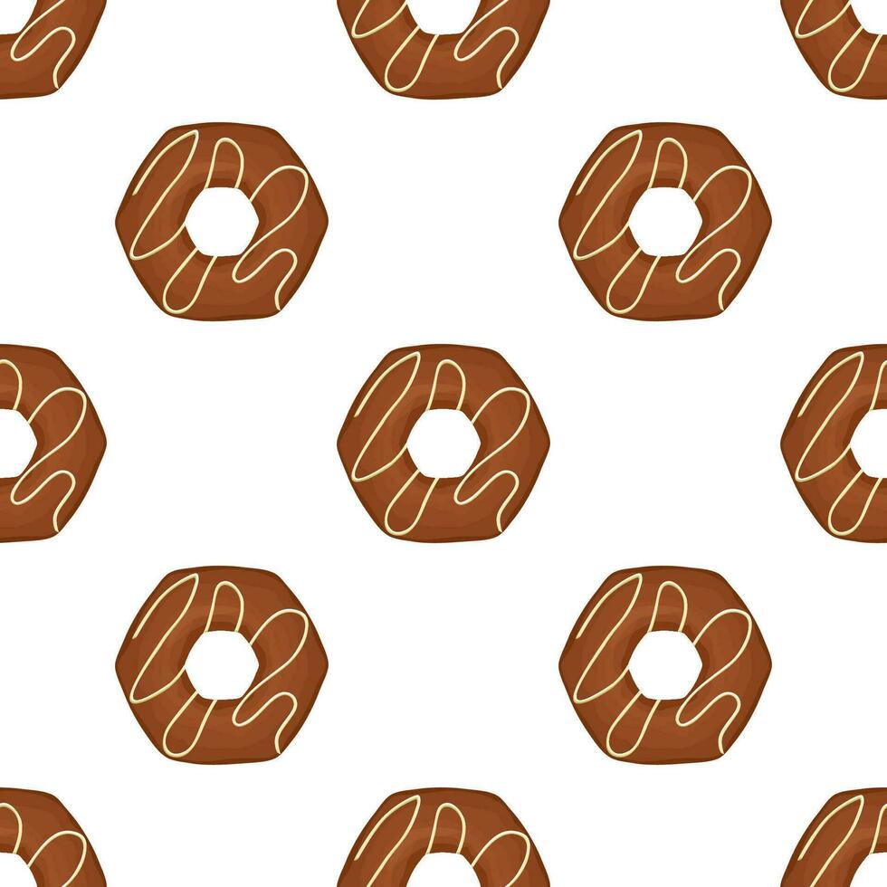 Pattern homemade cookie different taste in pastry biscuit vector