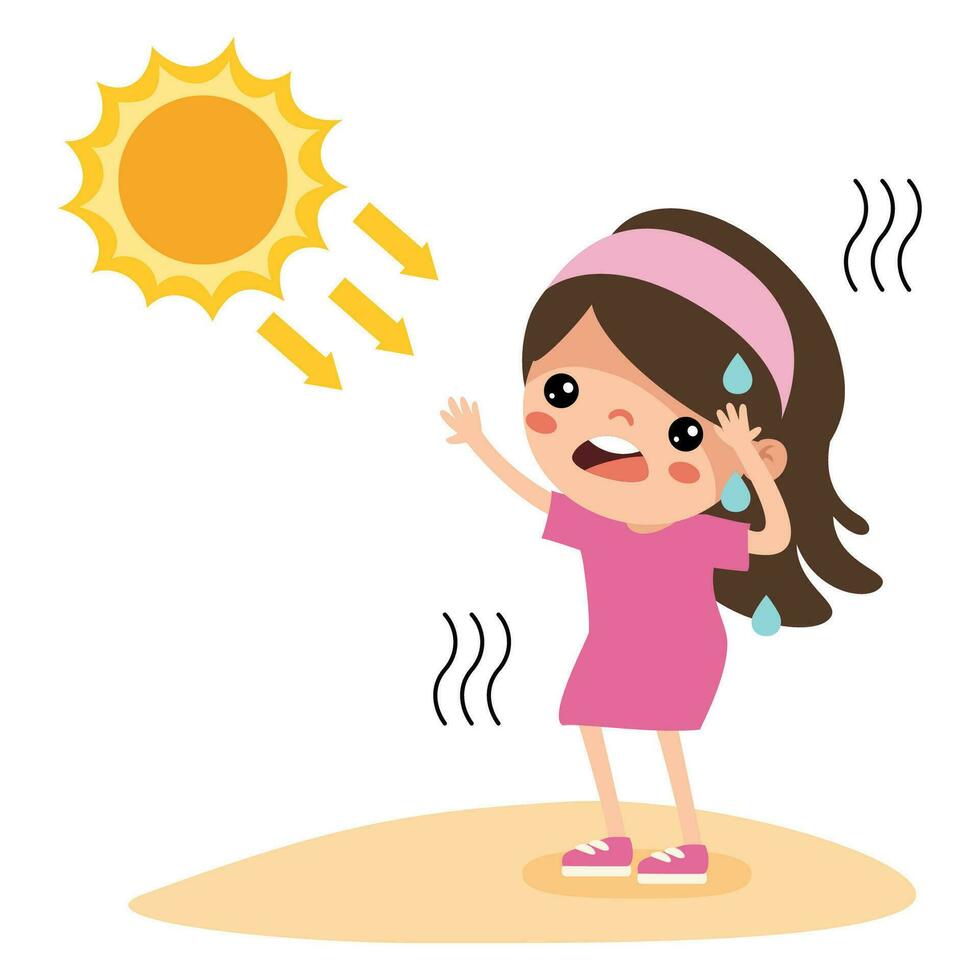 Hot Weather And Sunny Day vector