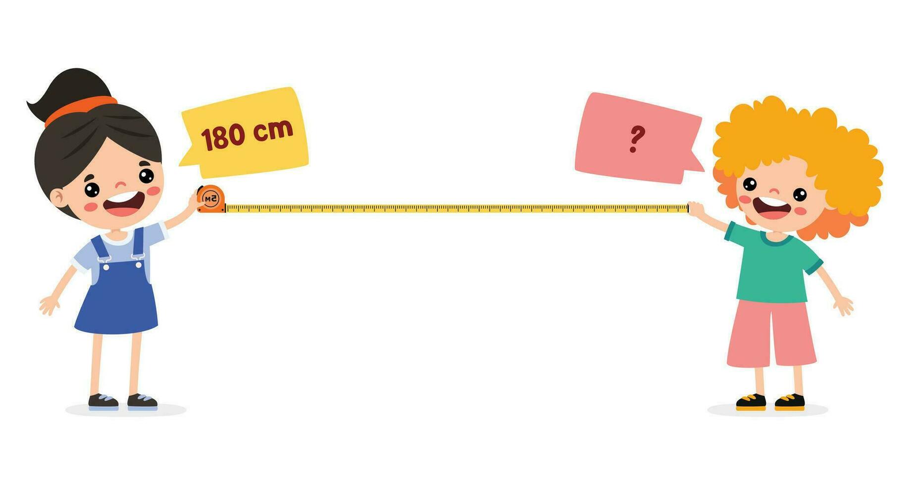 Cartoon Student Using Tape Measure vector