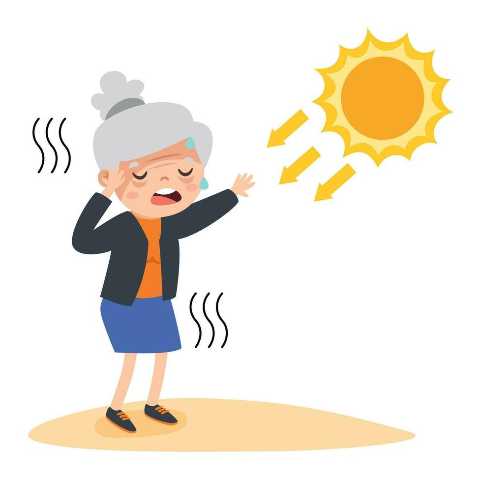 Hot Weather And Sunny Day vector