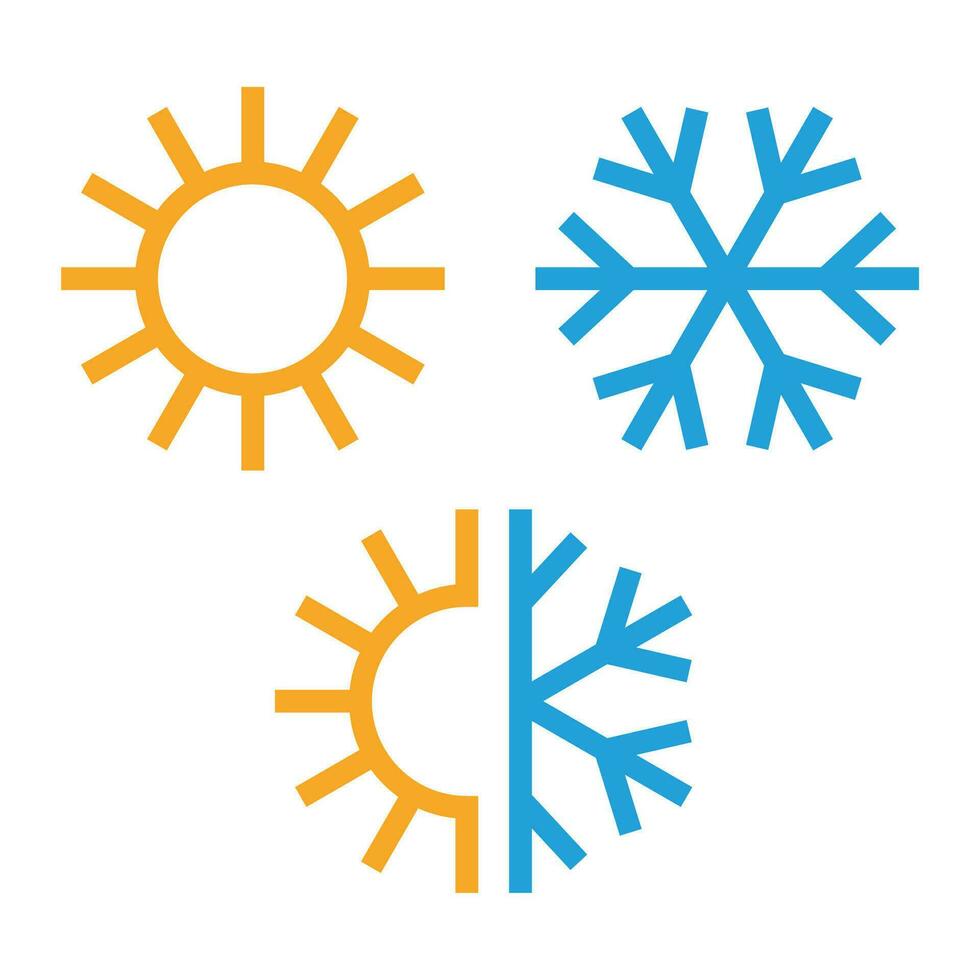 Hot And Cold Temperature Icon vector