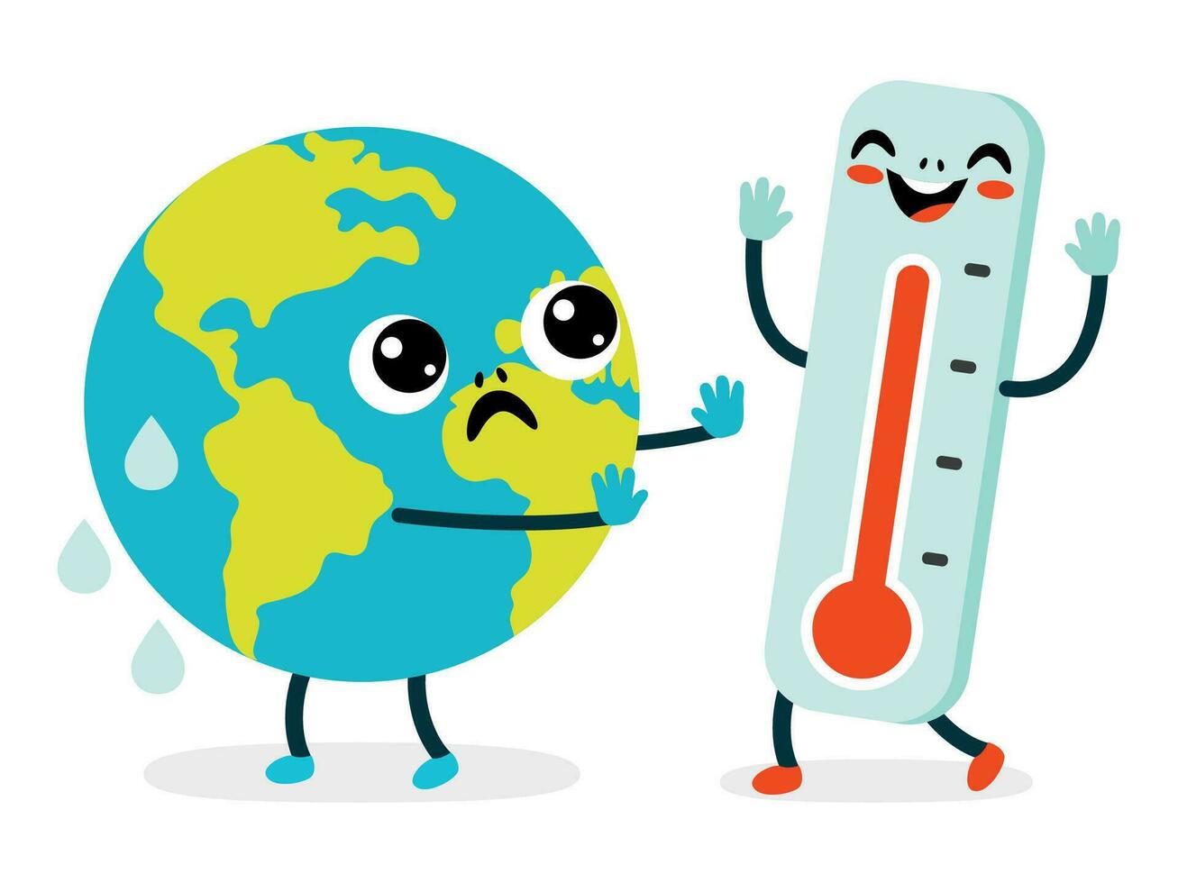 world planet earth with thermometer flat style 2570049 Vector Art at  Vecteezy