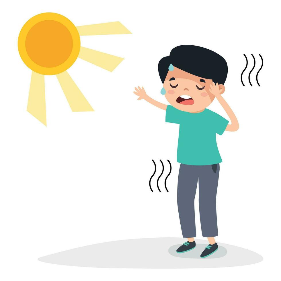 Hot Weather And Sunny Day vector