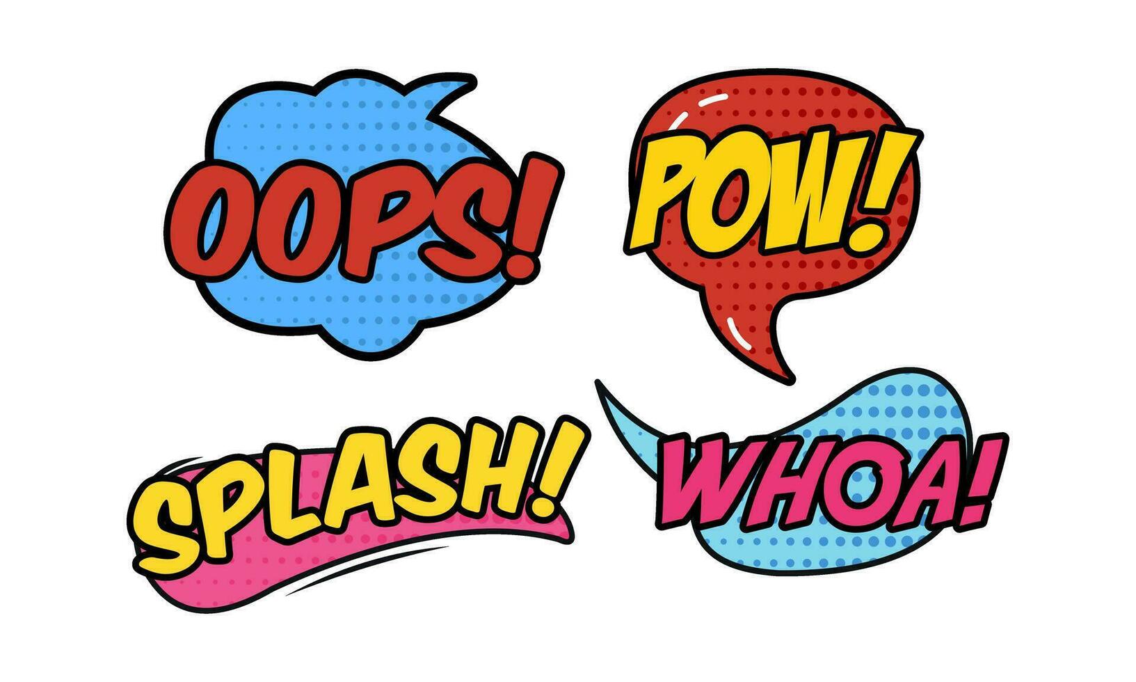 Vintage comic empty speech bubbles set on blue background vector