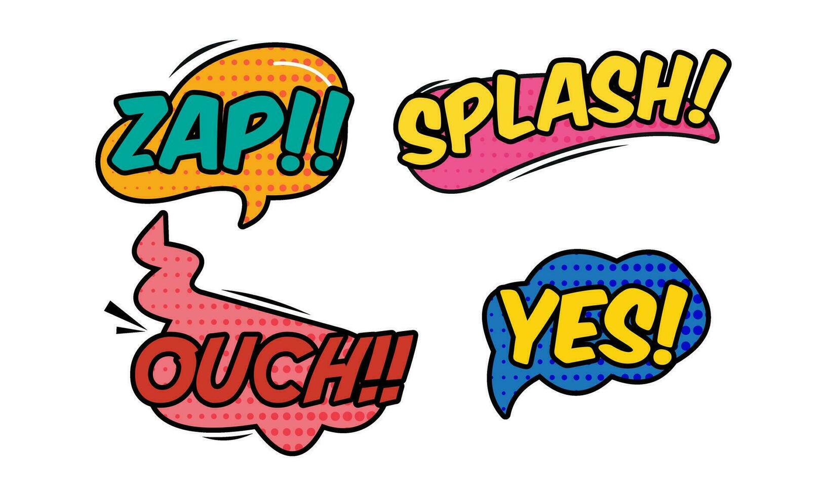 Vintage comic empty speech bubbles set on blue background vector