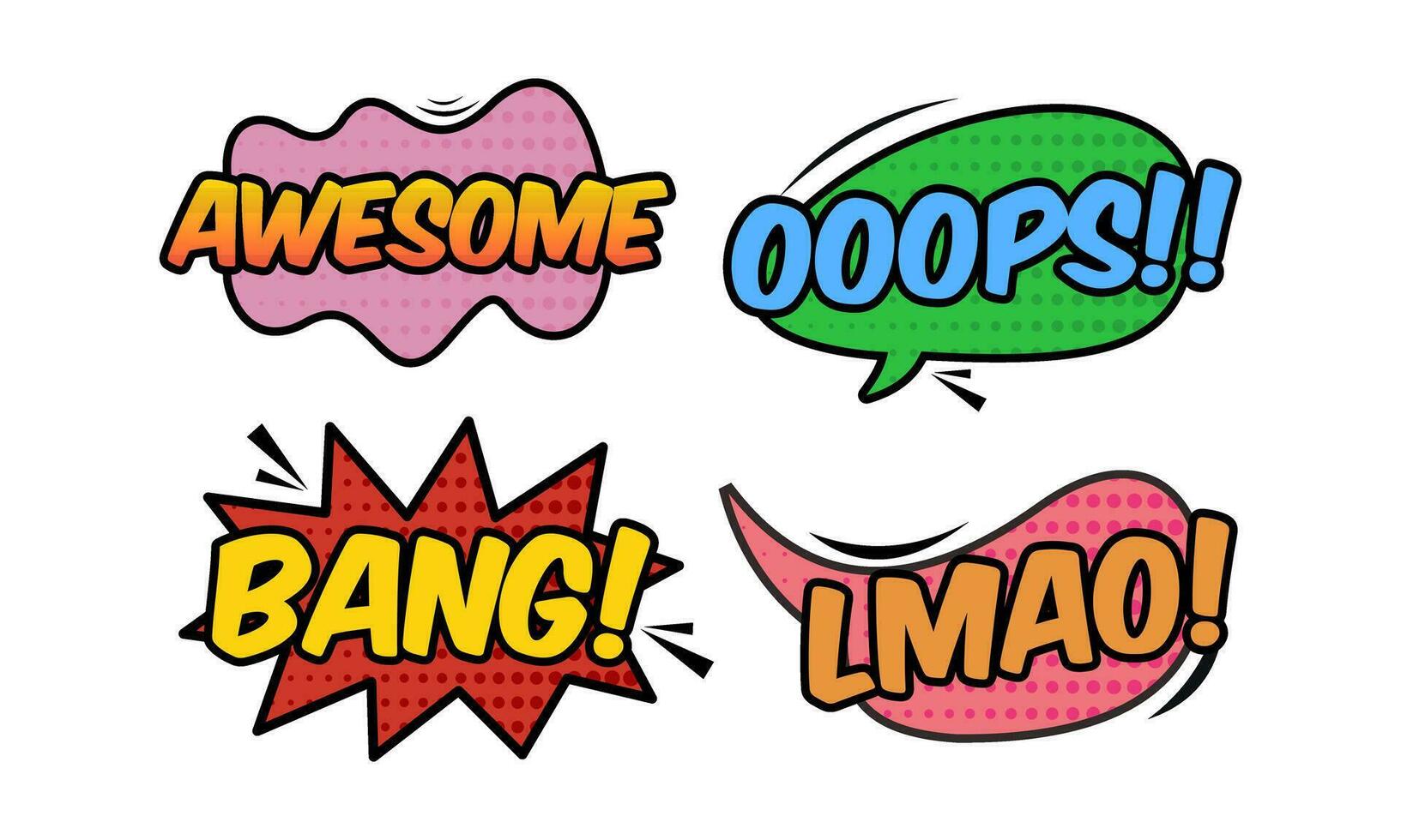 Vintage comic empty speech bubbles set on blue background vector