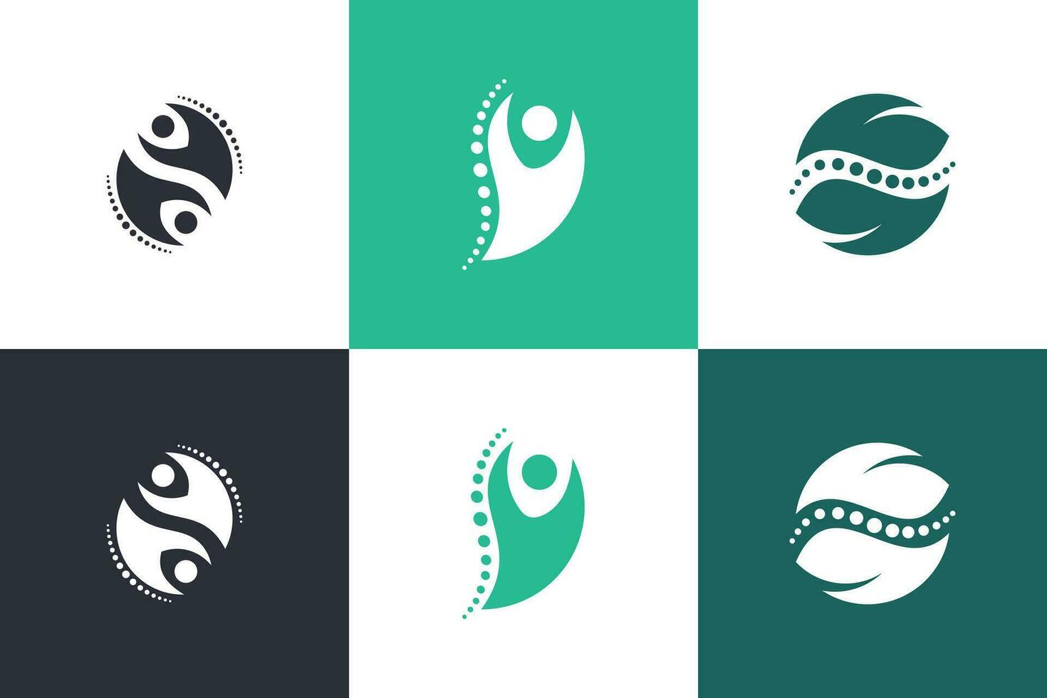 Chiropractic logo design element for your business vector