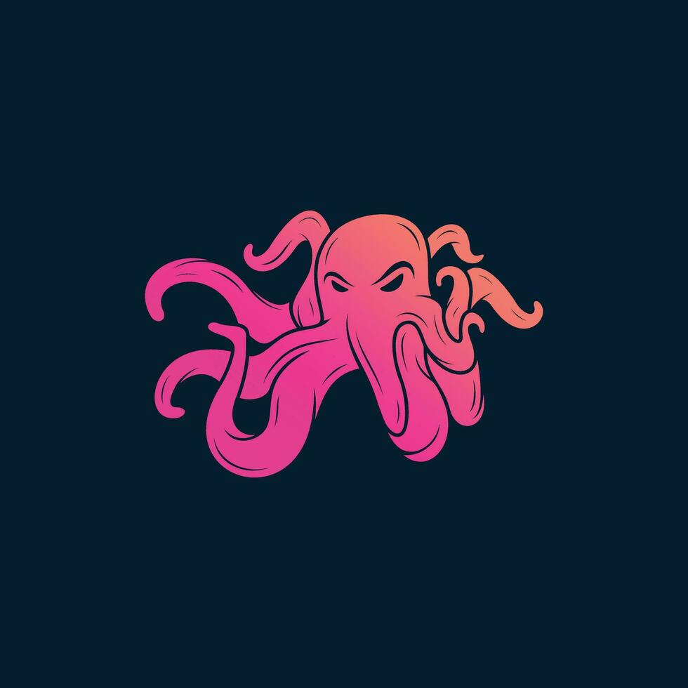 Octopus mascot logo design element for your business vector