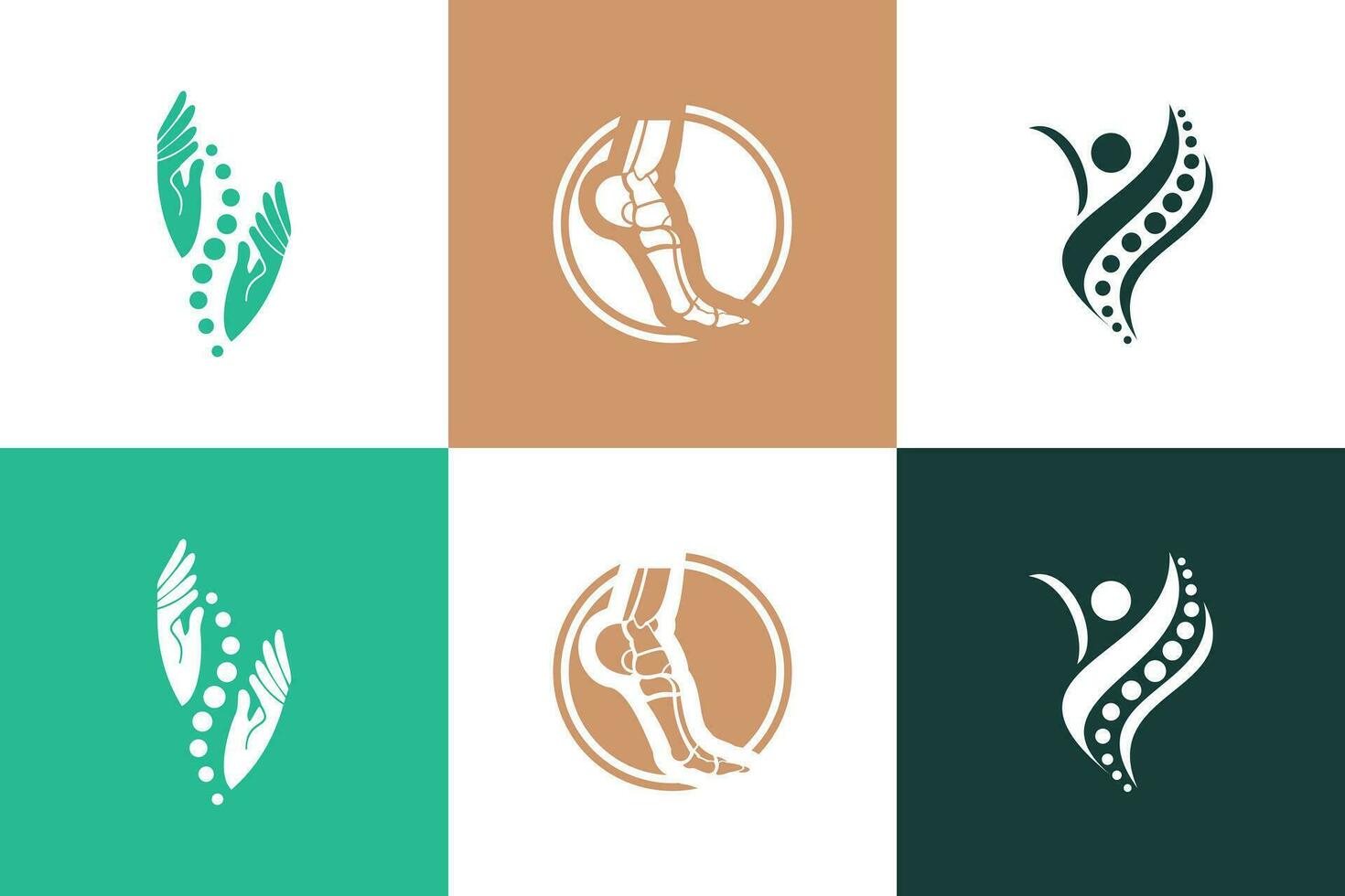 Chiropractic logo design element for your business vector