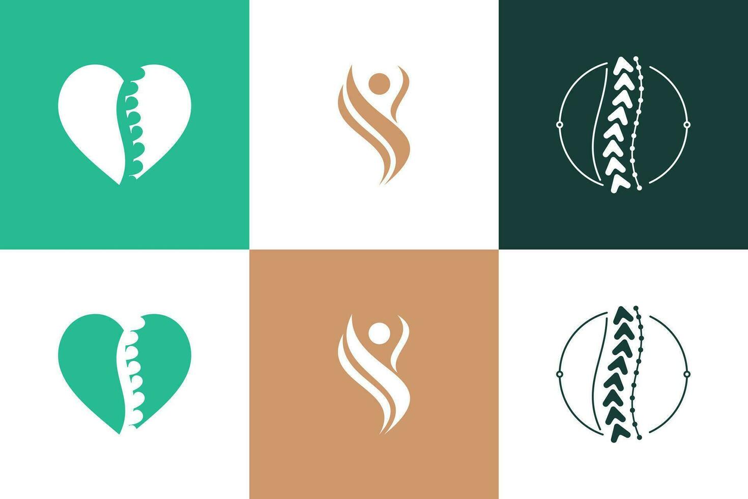 Chiropractic logo design element for your business vector