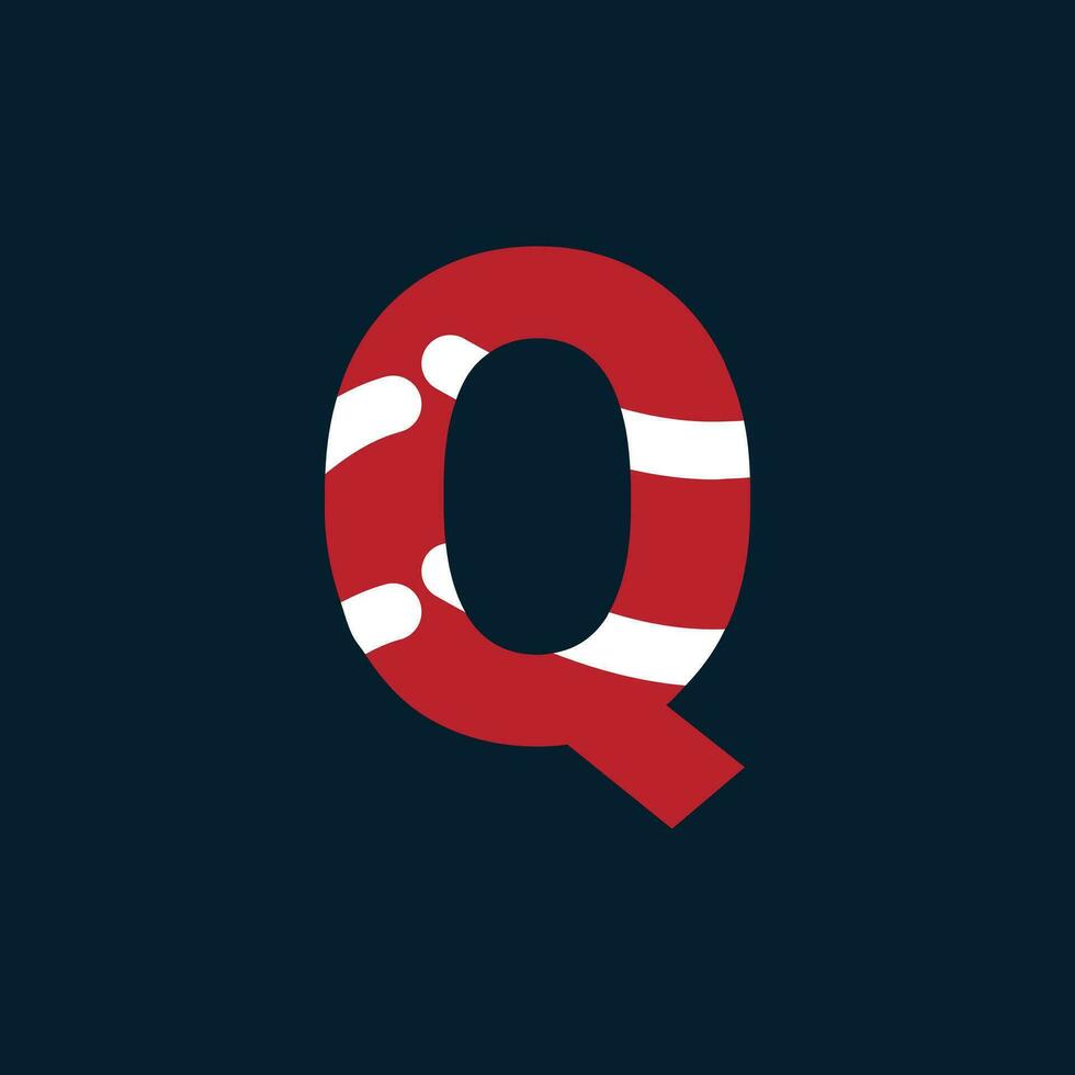 Q letter logo or q text logo and q word logo design. vector