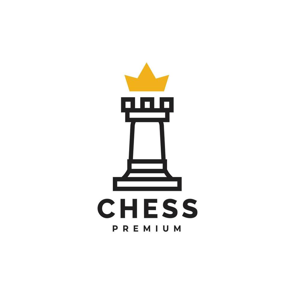 Chess pawn logo vector icon with crown suitable for match or community
