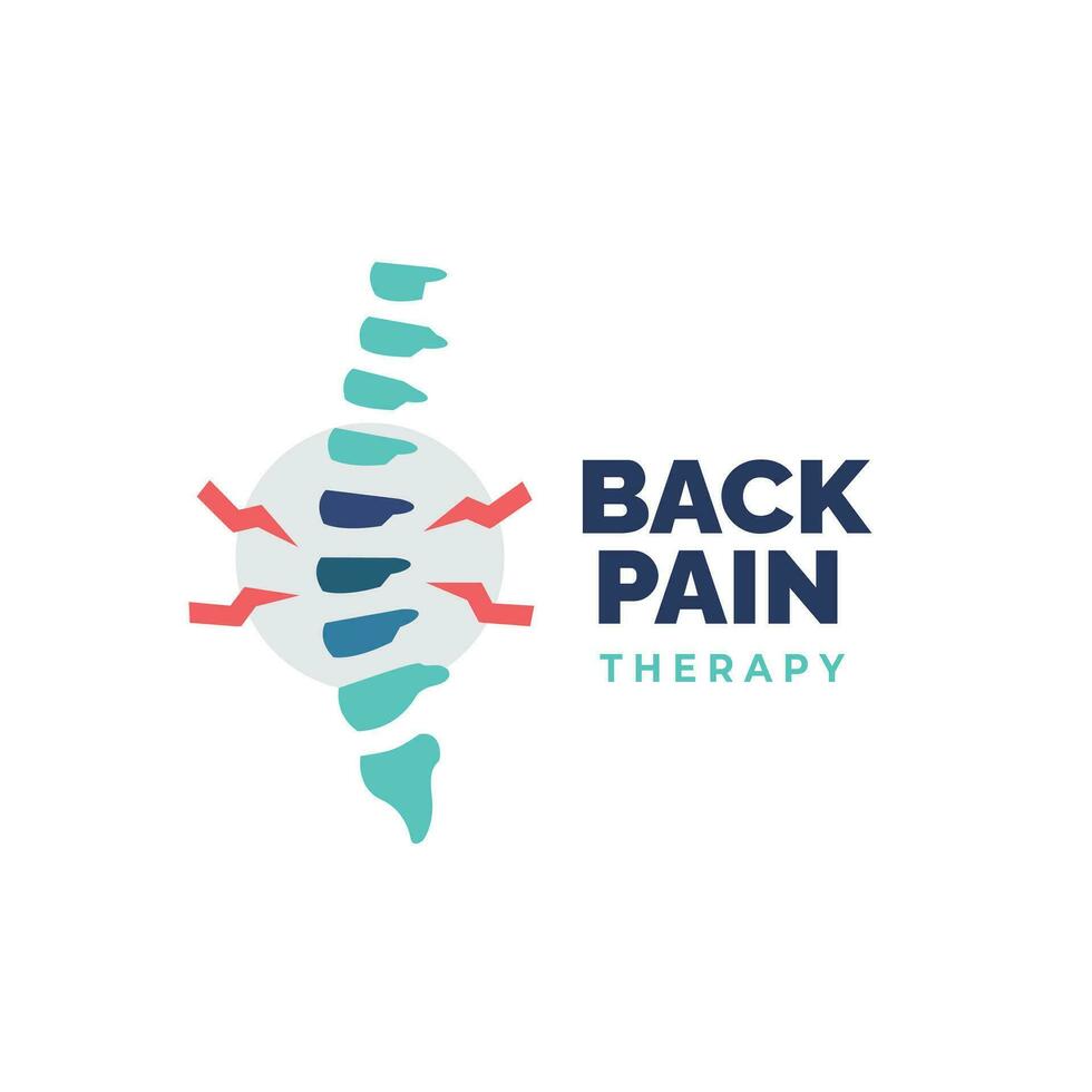 Chiropractic Back pain vector logo design. Chiropractic illustration. Spine icon with Physio therapy suitable for clinic