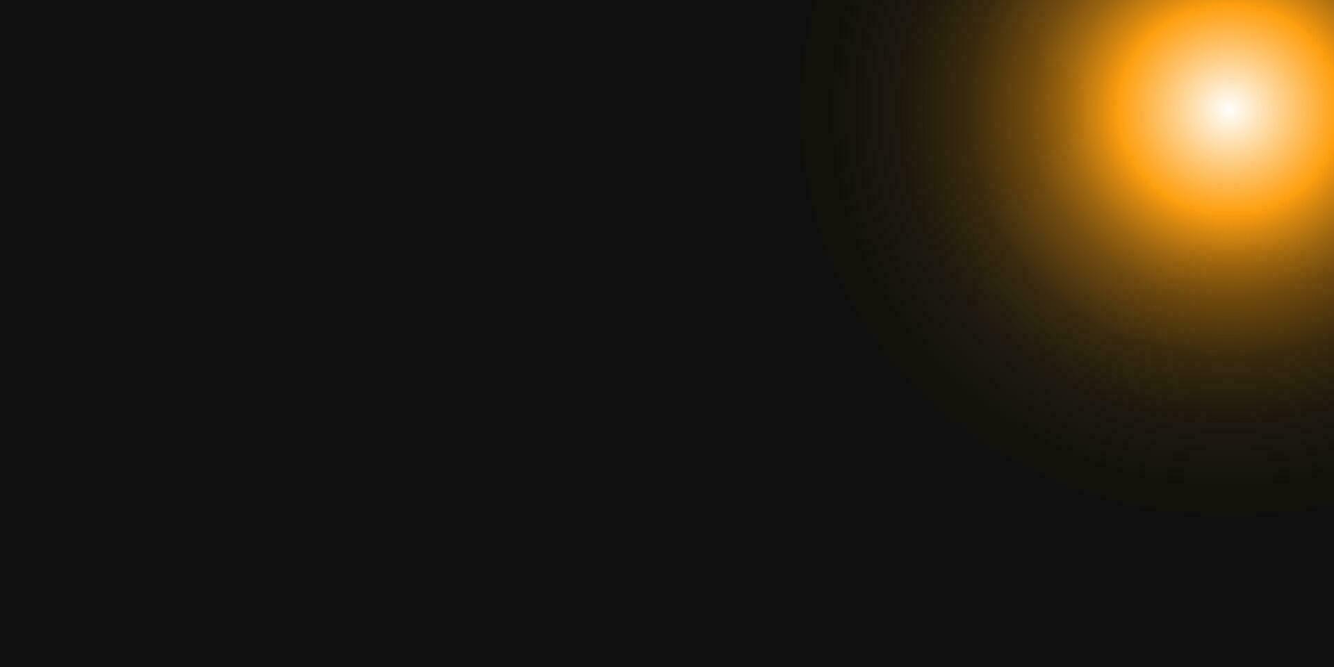 Abstract gold moon bokeh in dark night with black background vector