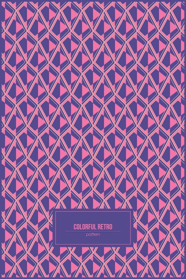 retro pattern of colorful purple pastel color with abstract shape vector