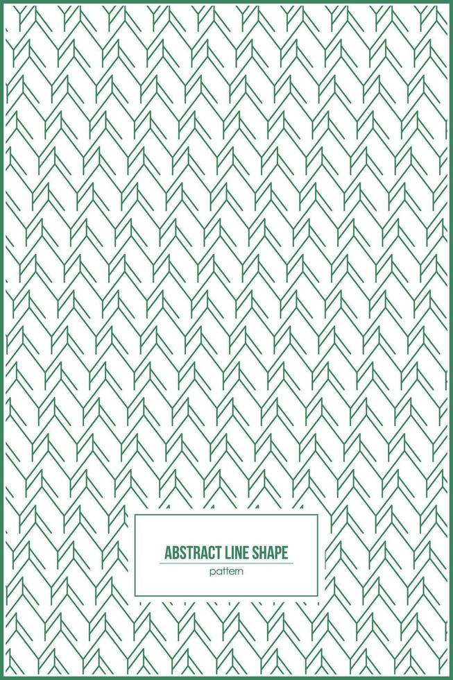 green line pattern with abstract shape vector
