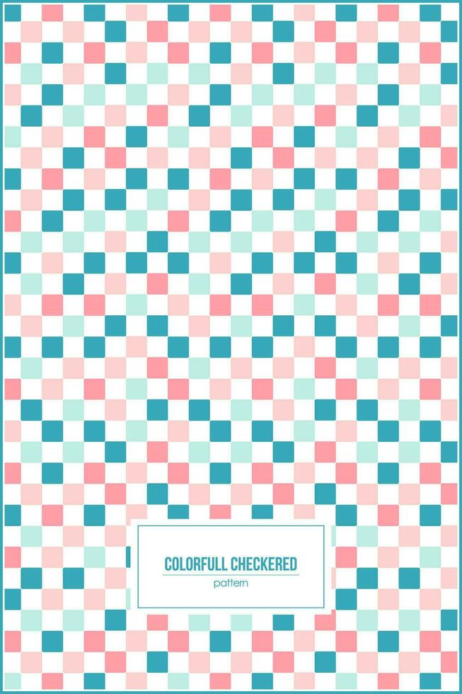 checkered pattern with colorful pastel style vector
