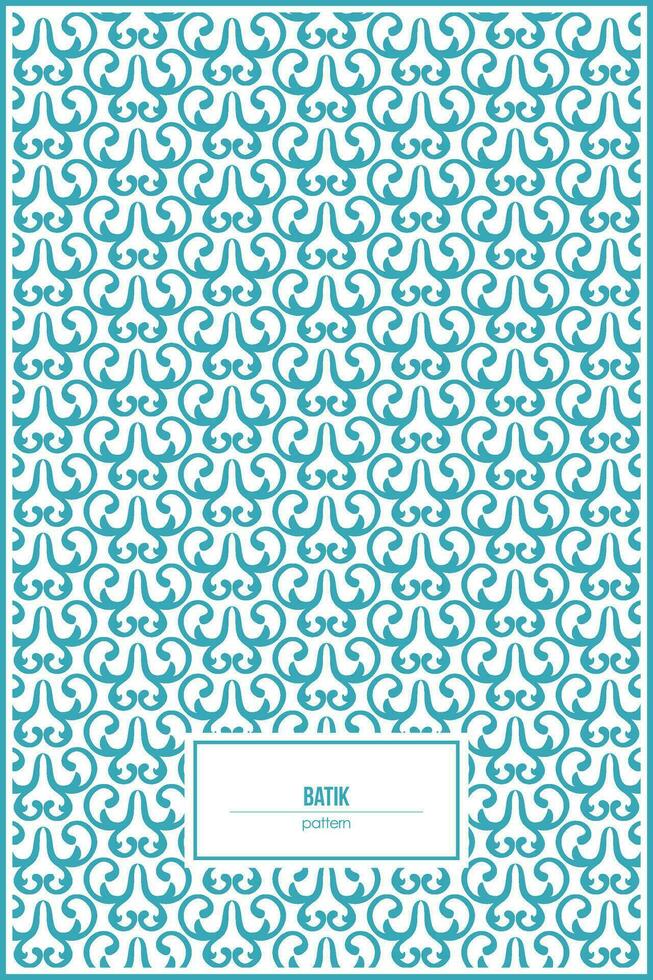 batik pattern with vintage style shape vector