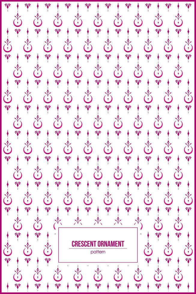 beautiful purple crescent ornament pattern vector