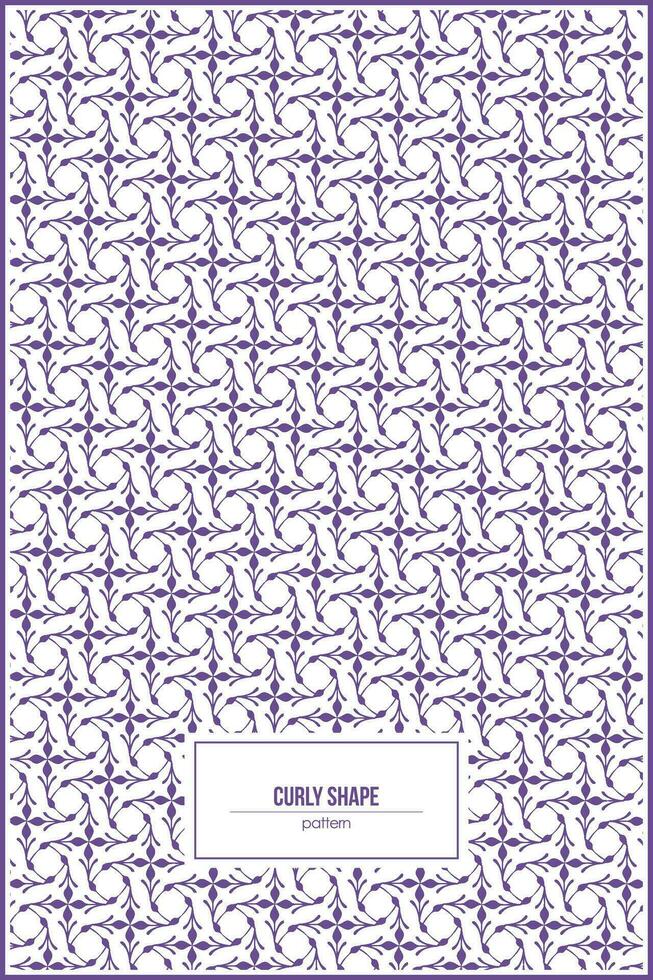 abstract pattern of beautiful curly shape vector