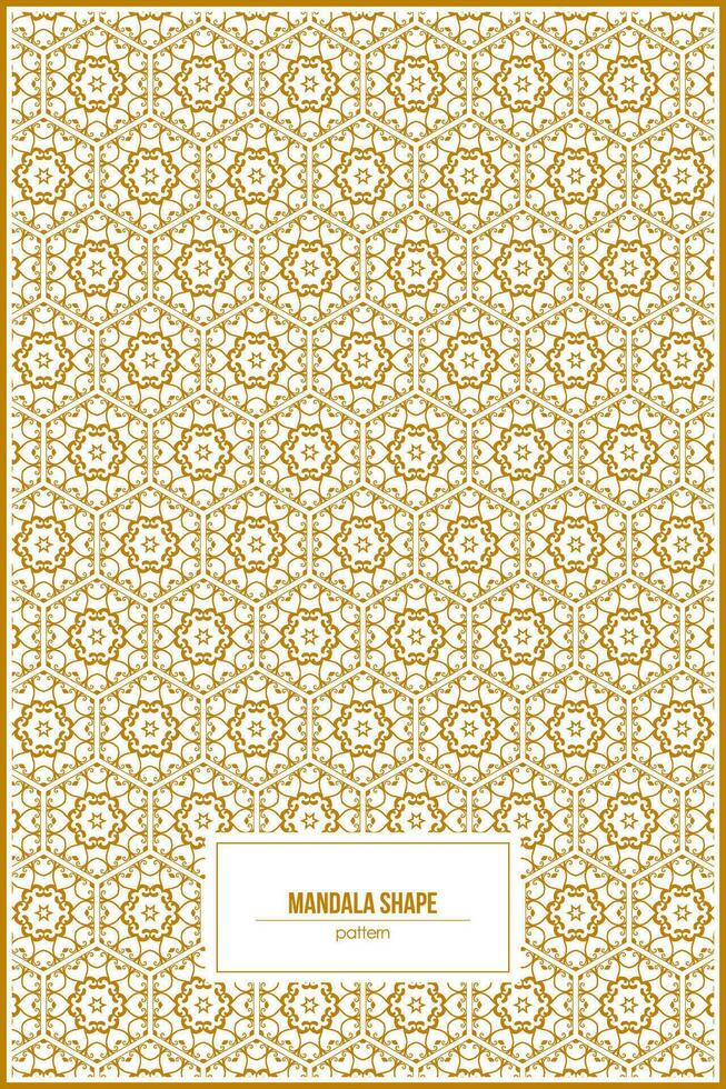 beautiful gold mandala shape pattern vector