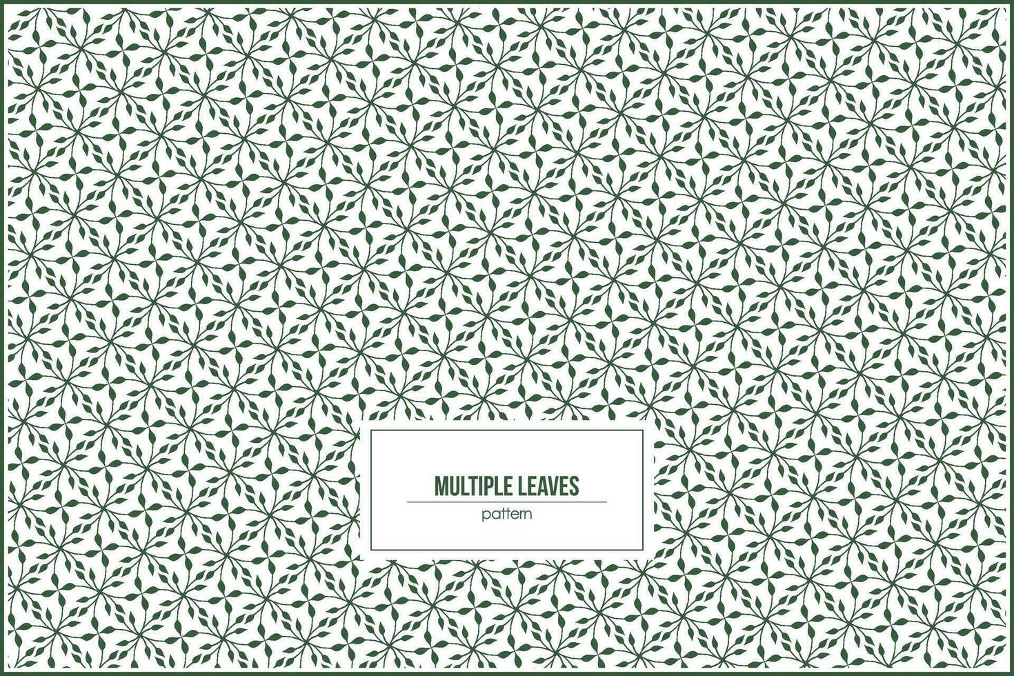 beautiful green leaf pattern arranged diagonally vector
