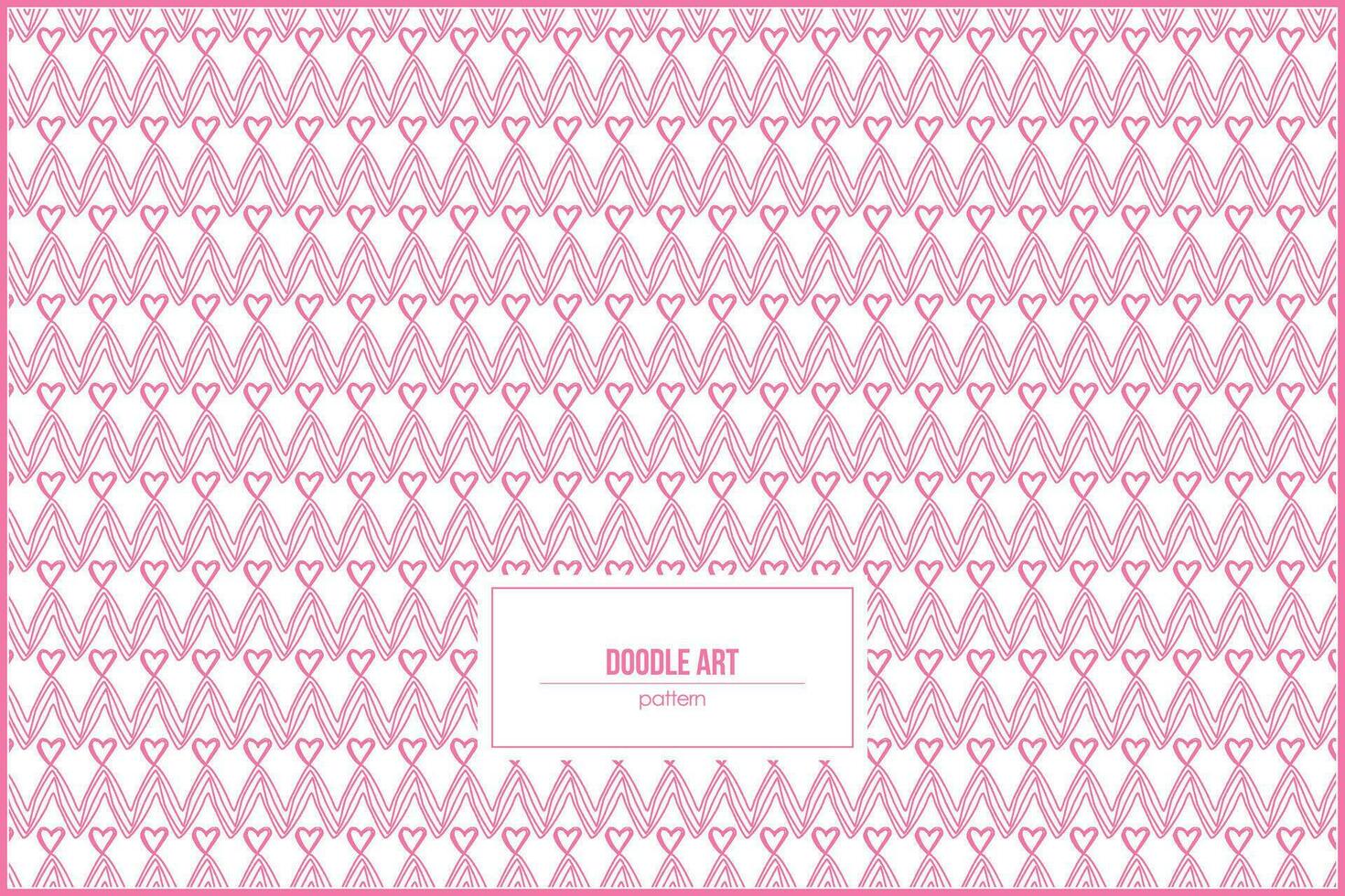 cute and lovely pink doodle art pattern vector