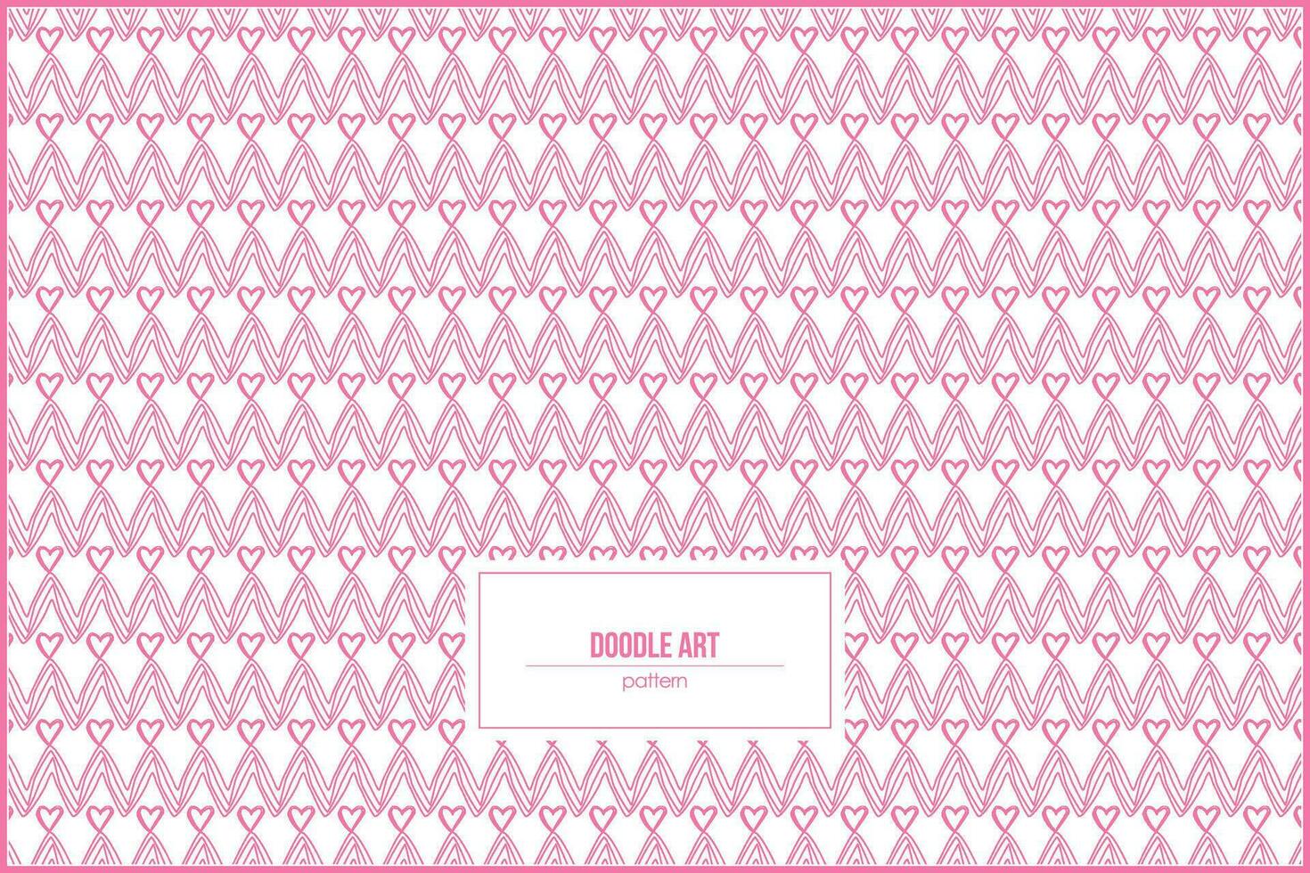 cute and lovely pink doodle art pattern vector