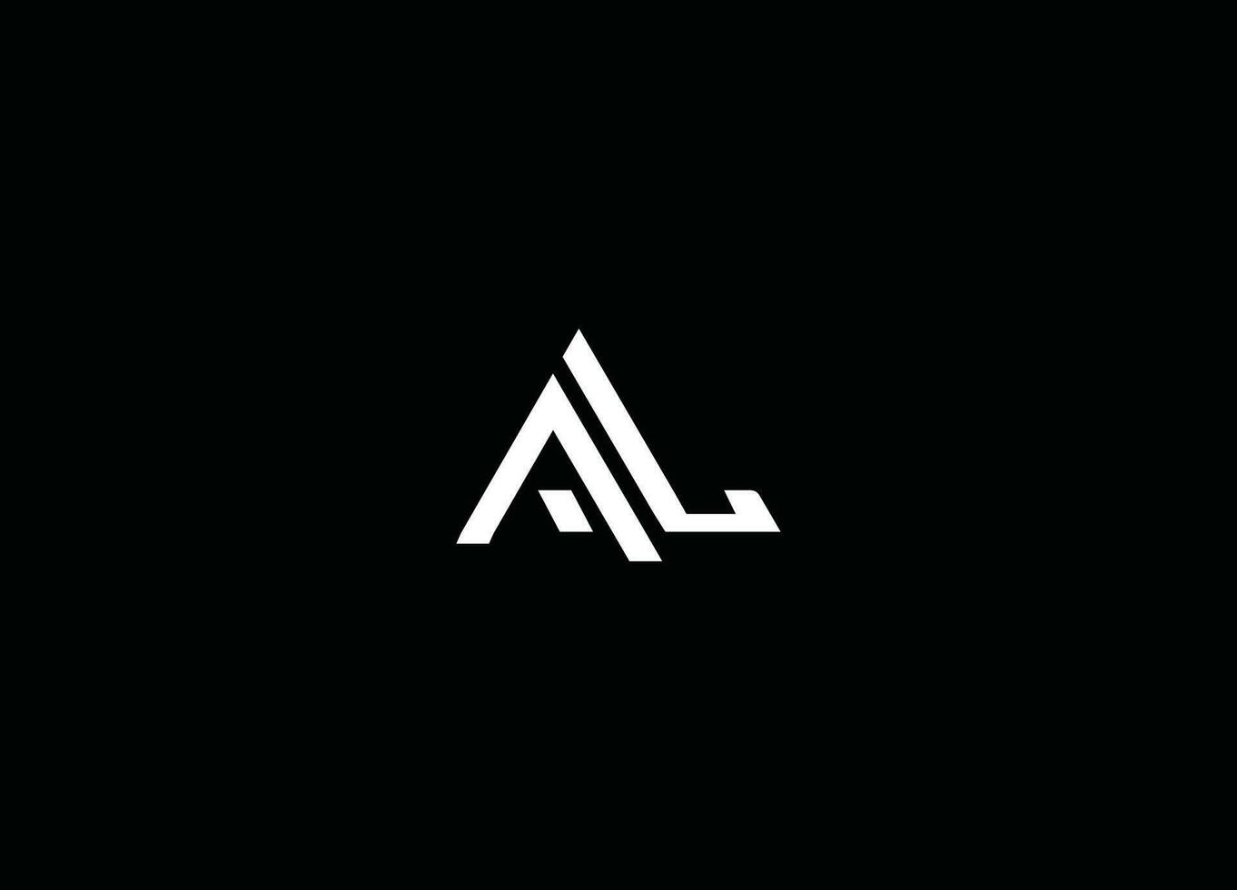 AL logo, la logo, al letter logo,  AL monogram logo, AL lainitials logo vector