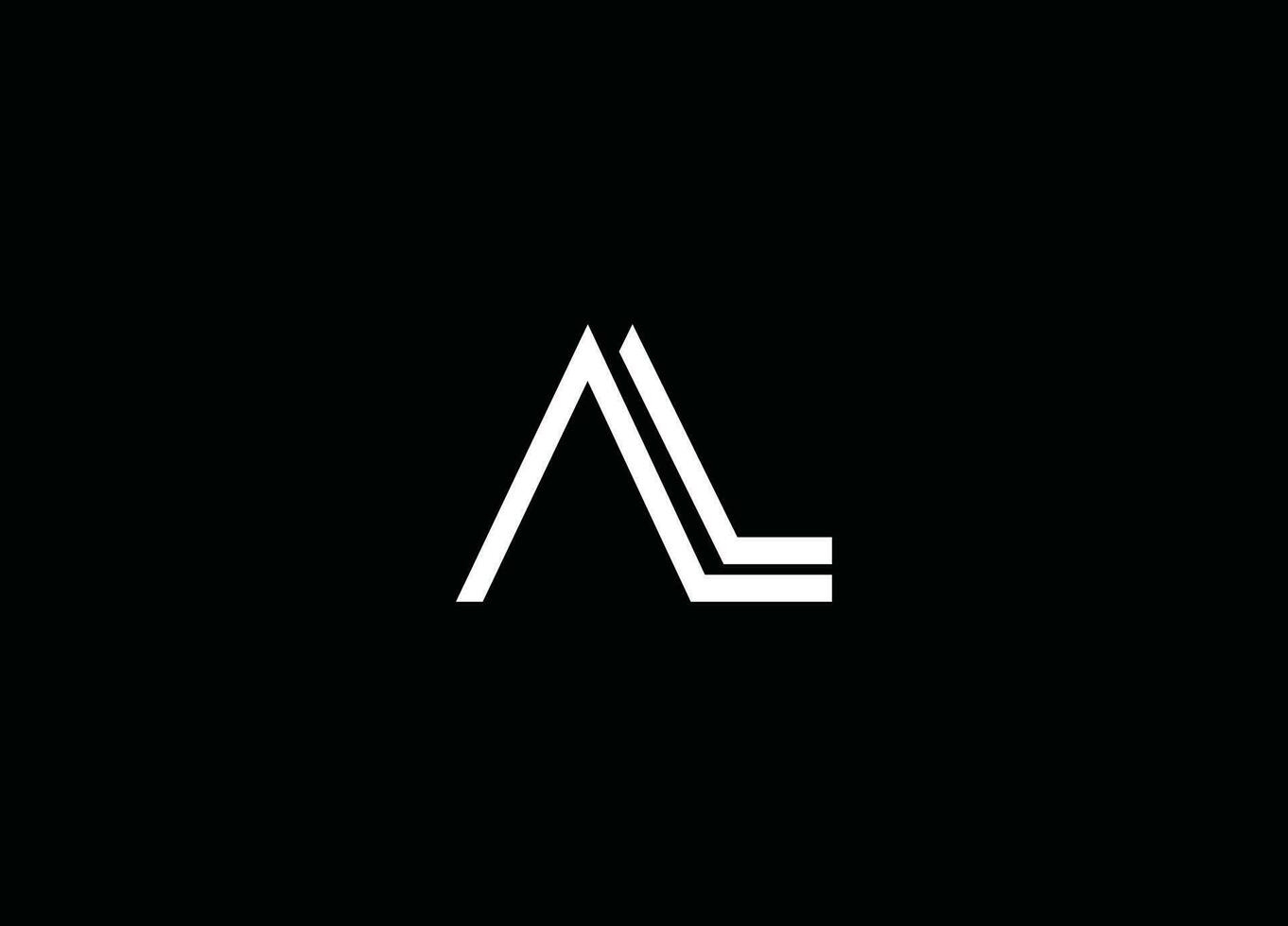 AL logo, la logo, al letter logo,  AL monogram logo, AL lainitials logo vector