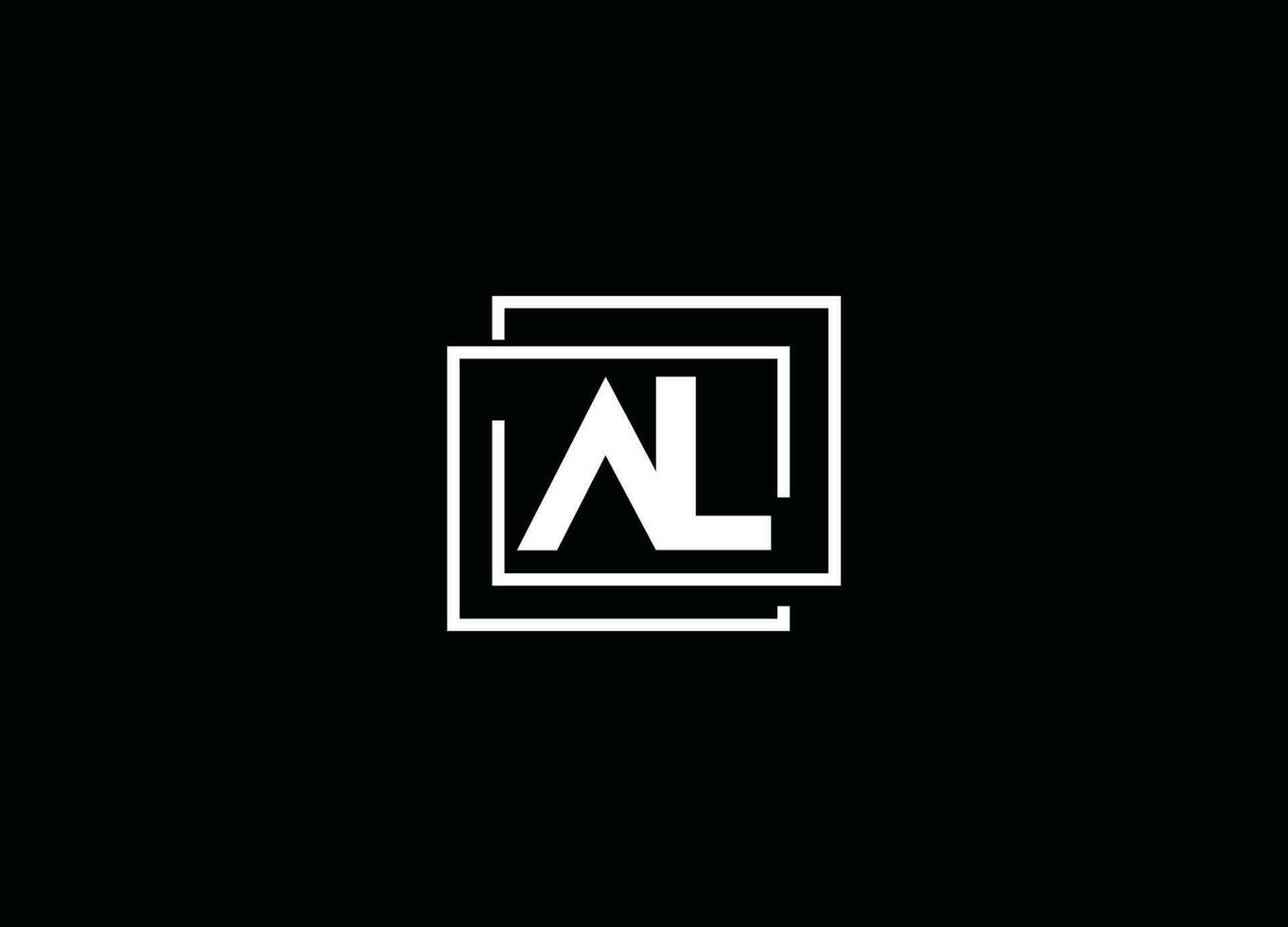 AL logo, la logo, al letter logo,  AL monogram logo, AL lainitials logo vector