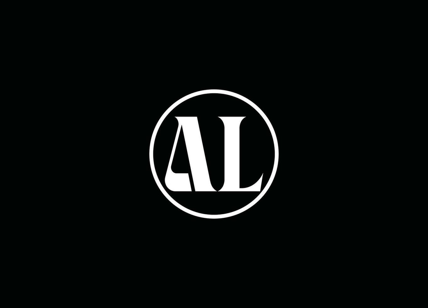 AL logo, la logo, al letter logo,  AL monogram logo, AL lainitials logo vector