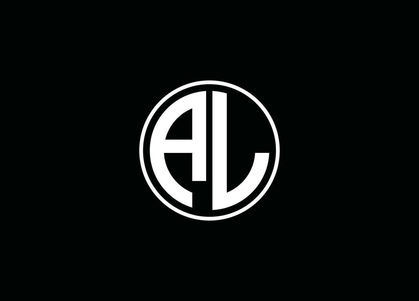 Alabama letra logo, un y l ,l un logo, Alabama iniciales logo, la monograma logo,, logo diseño vector