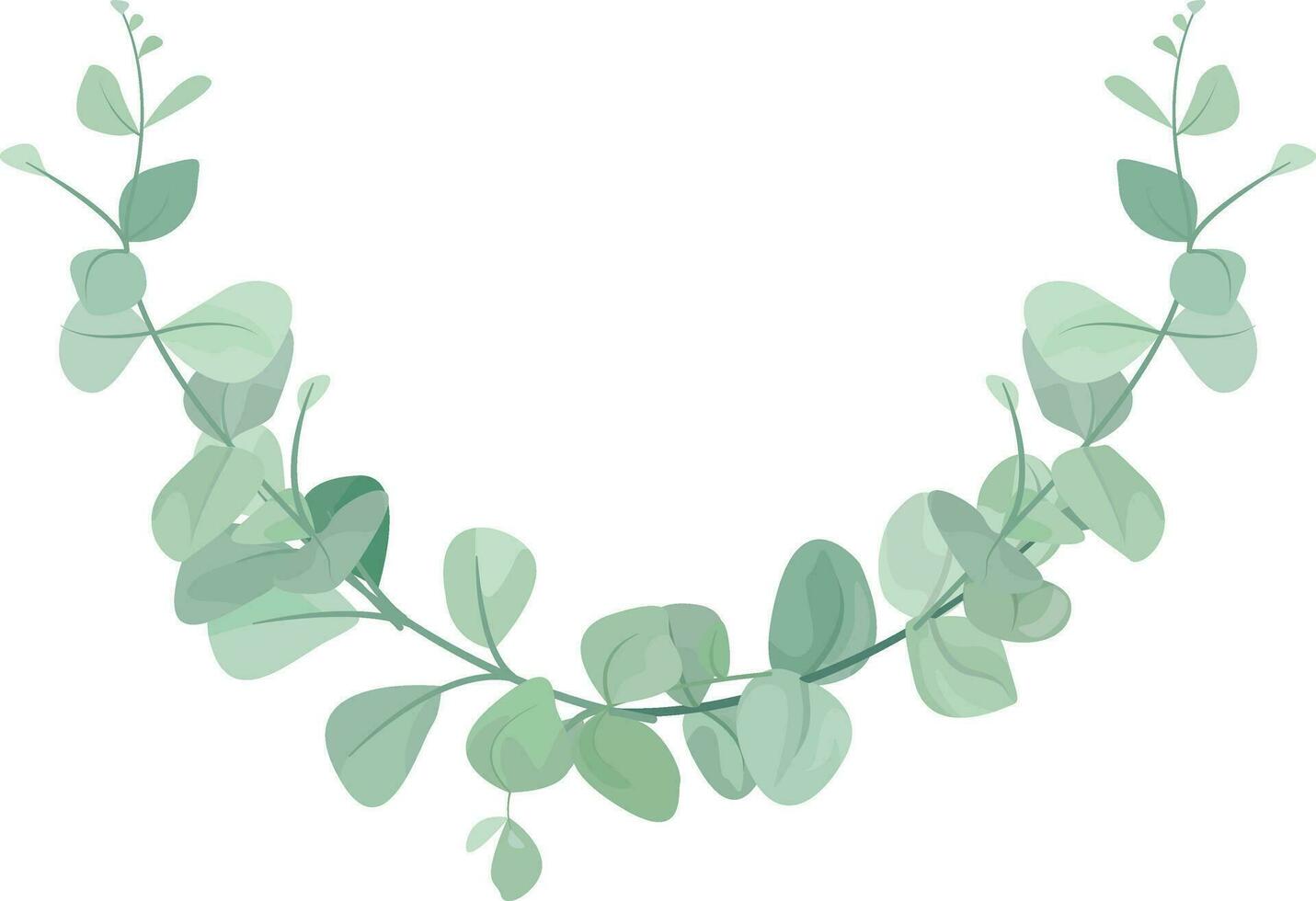 leaf frame with ornate eucalyptus leaves vector