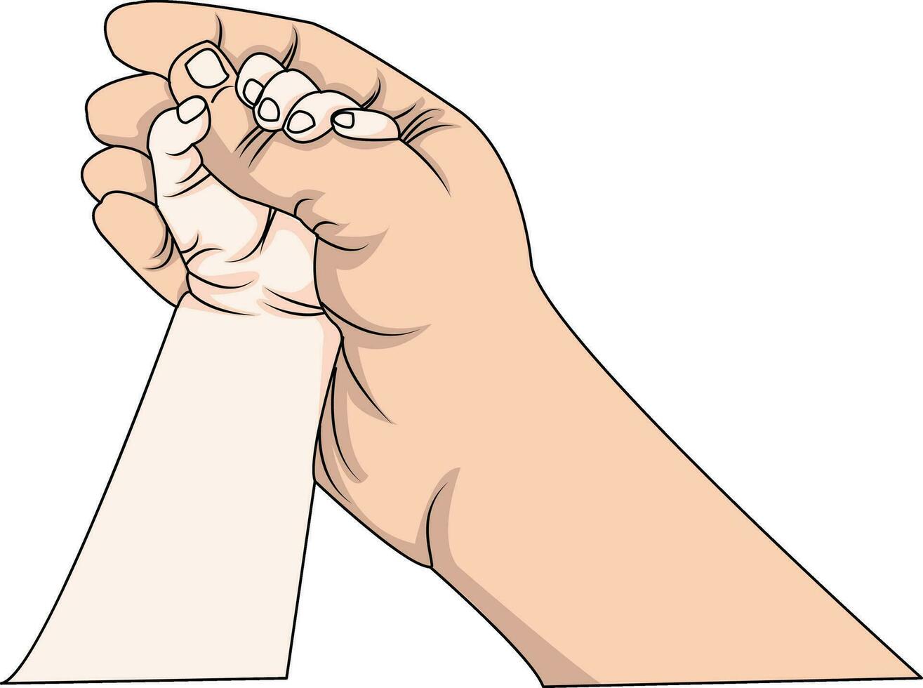 Children Holding Hands Vector Art