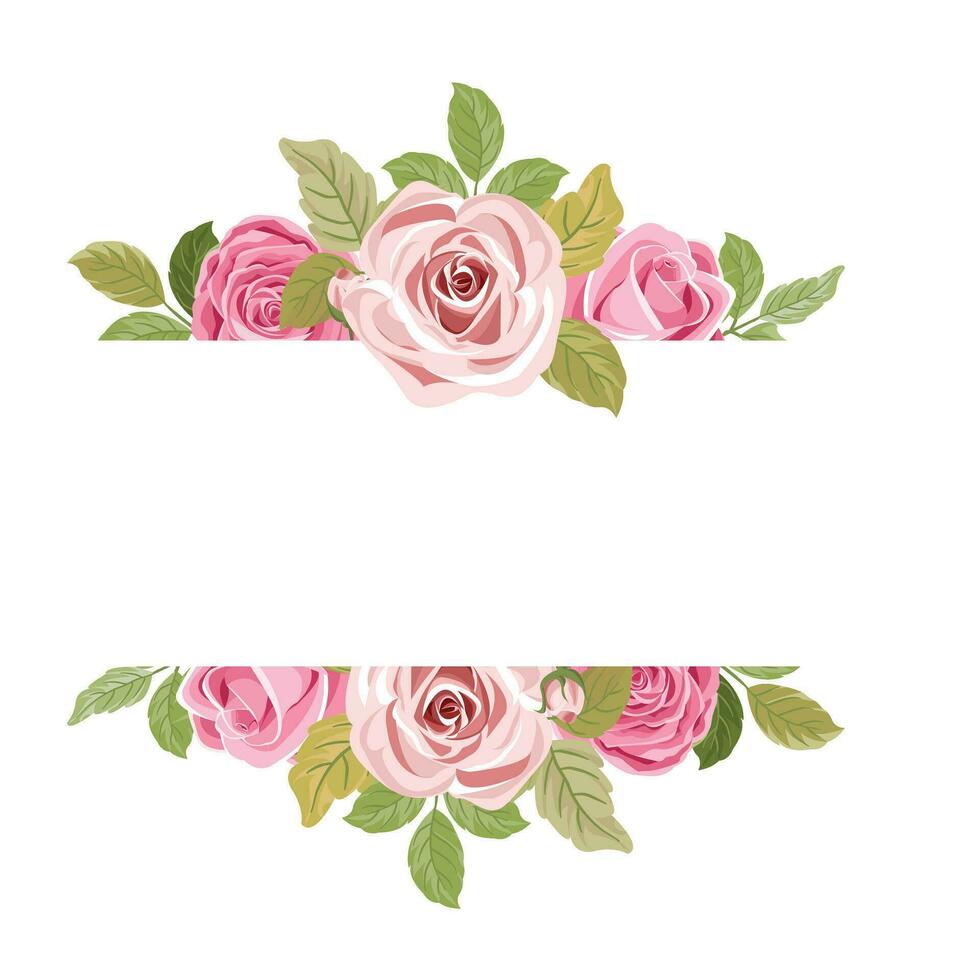 a bouquet with beautiful pink roses vector