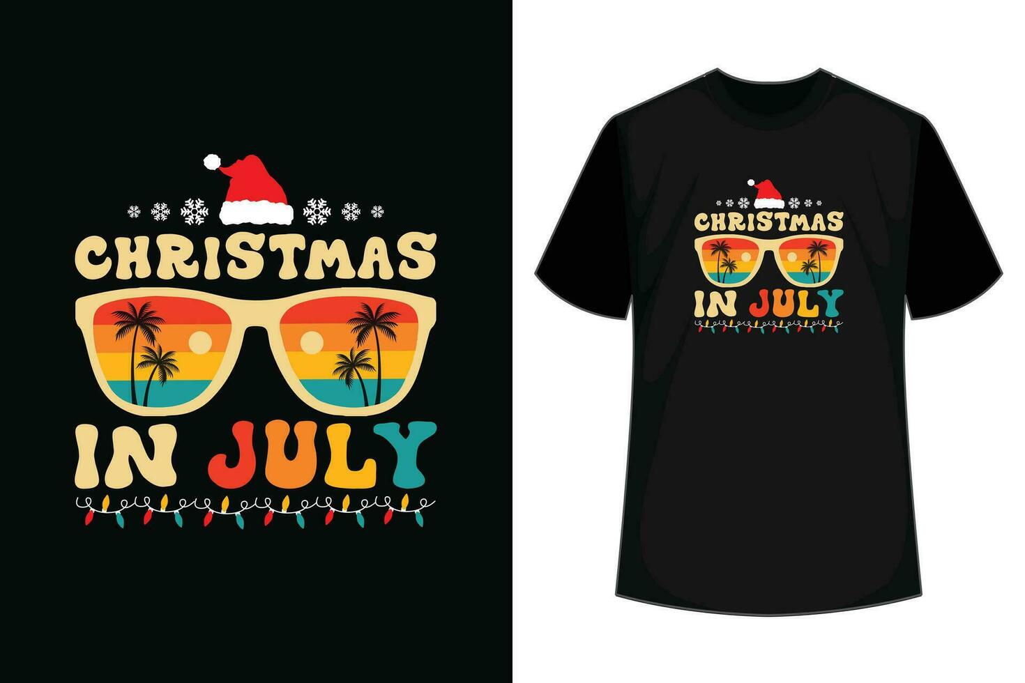 Santa Hat Sunglasses Summer Beach Vacation Christmas In July T Shirt santa-hat-sunglasses-summer-beach-vacation-christmas-in-july-t-shirt