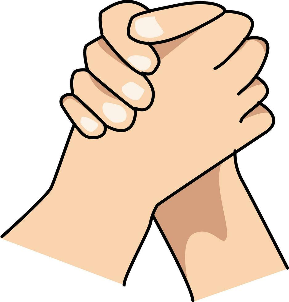 illustration of hands shaking hands vector