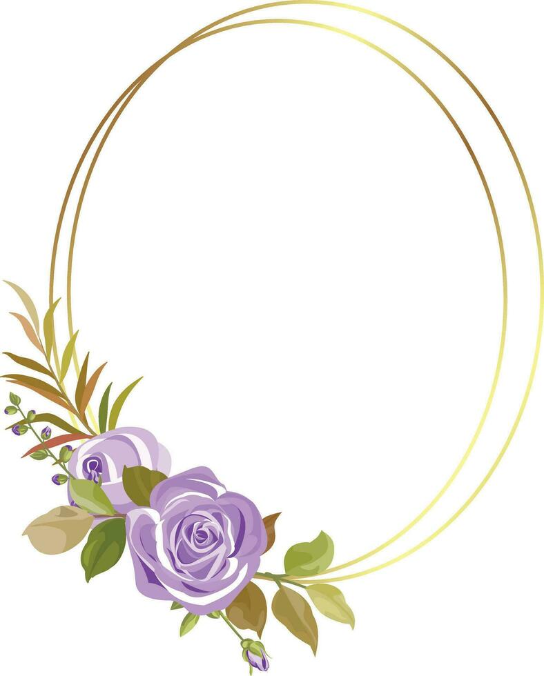 floral marco con hermosa Rosa decoración vector