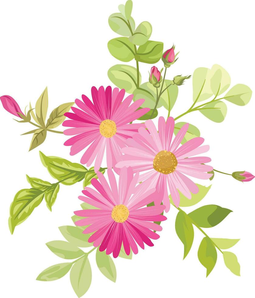 a bouquet of flowers with a bouquet of beautiful flowers vector