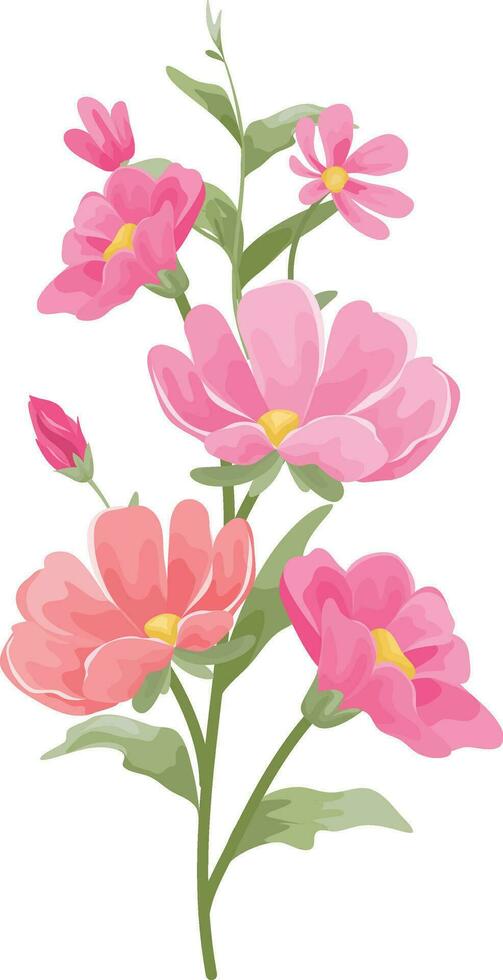 hermosa flor ilustracion vector