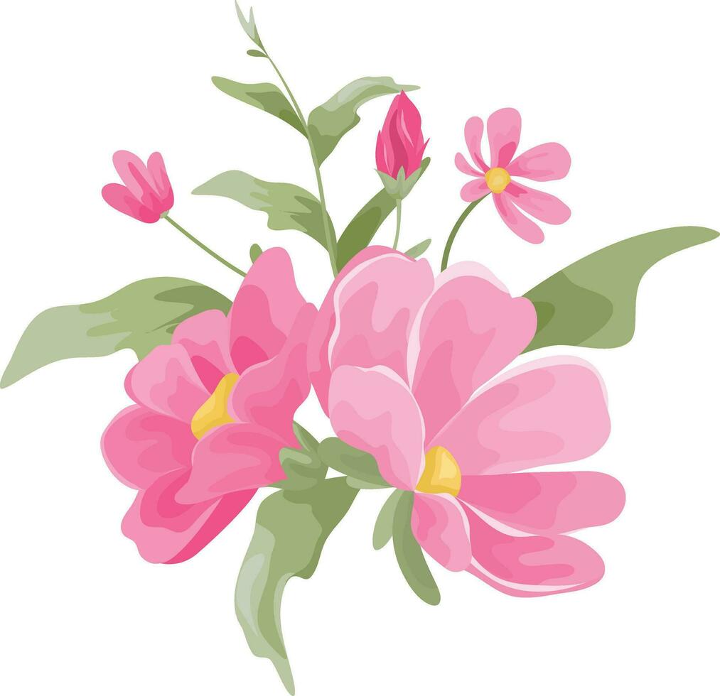 a bouquet of flowers with a bouquet of beautiful flowers vector