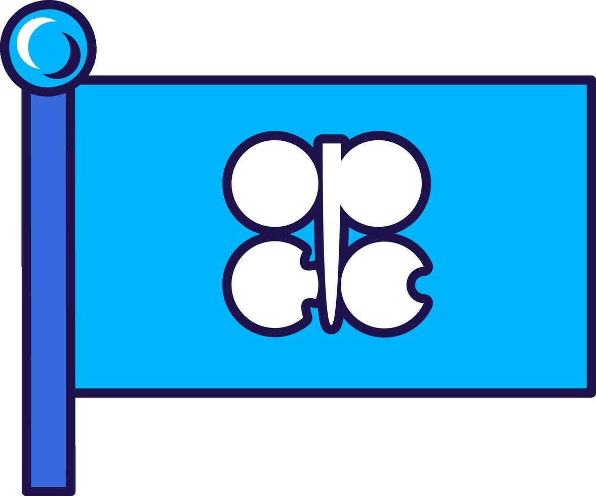 OPEC Flagpole Flag Banner vector