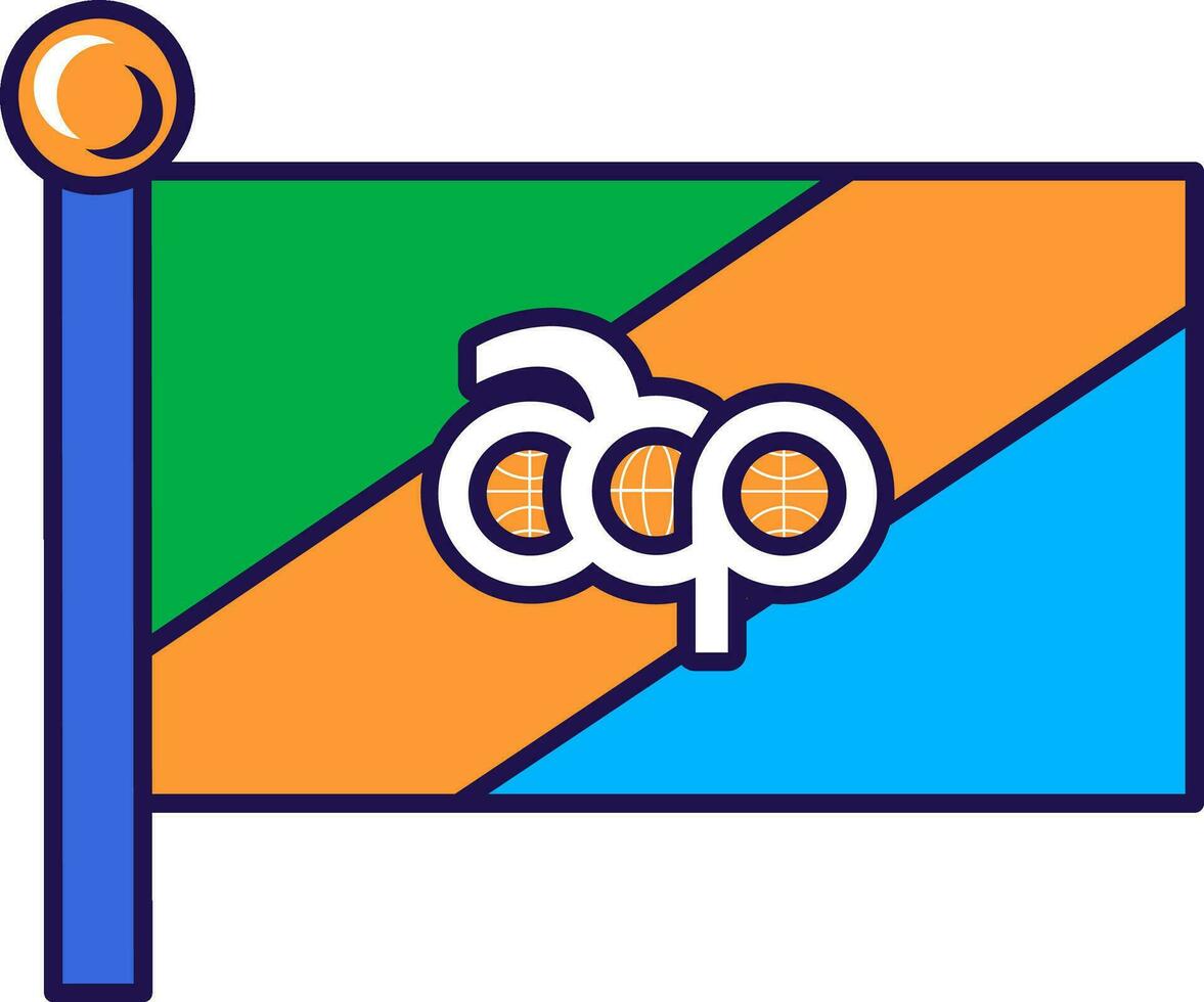 OACPS Flagpole Flag Banner vector