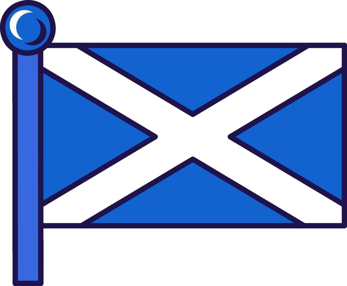 Scotland Country Flagpole Flag Banner vector