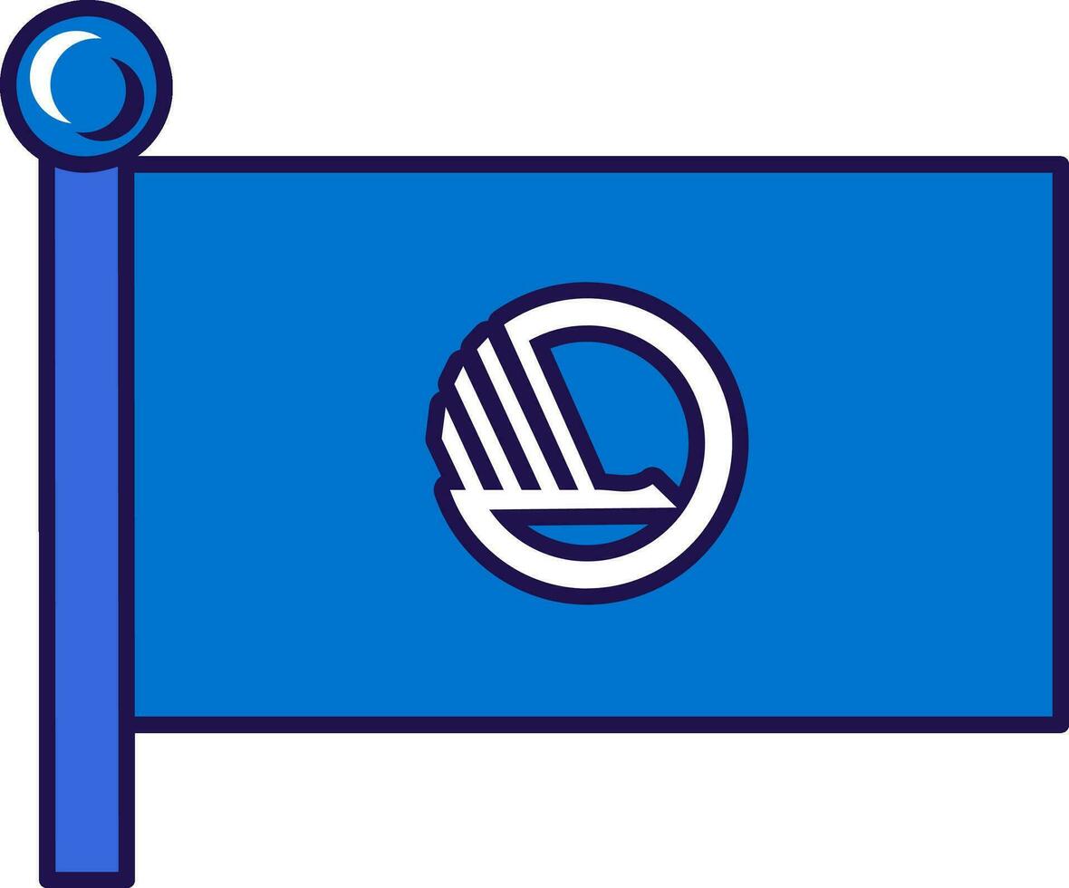 Nordic Council Flagpole Flag Banner vector