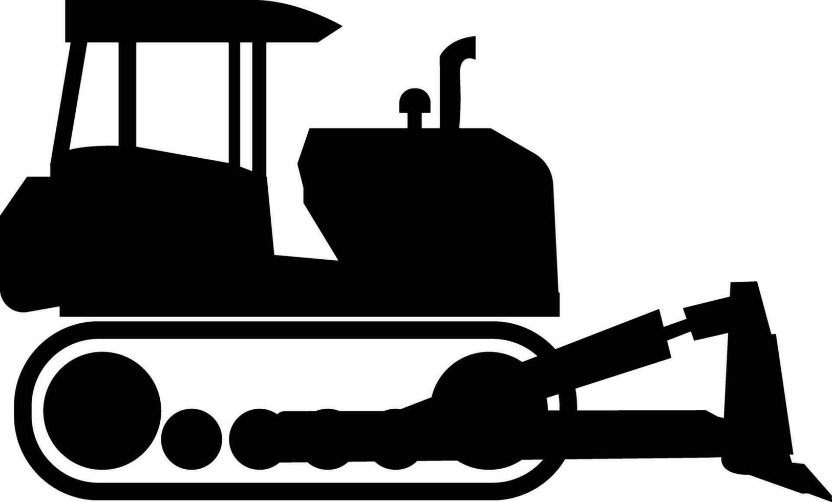 Crawler dozer tractor icon. Bulldozer sign. Crawler symbol. flat style. vector