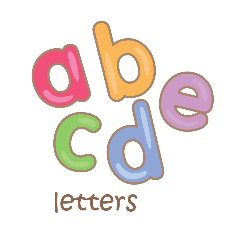 Alphabet L For Letters Vocabulary School lesson Cartoon Illustration Vector Clipart Sticker