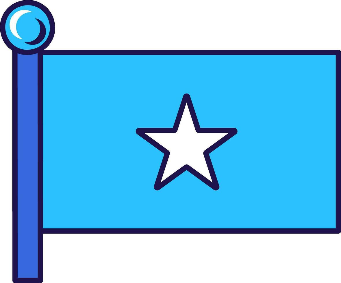 Somalia Country Flagpole Flag Banner vector