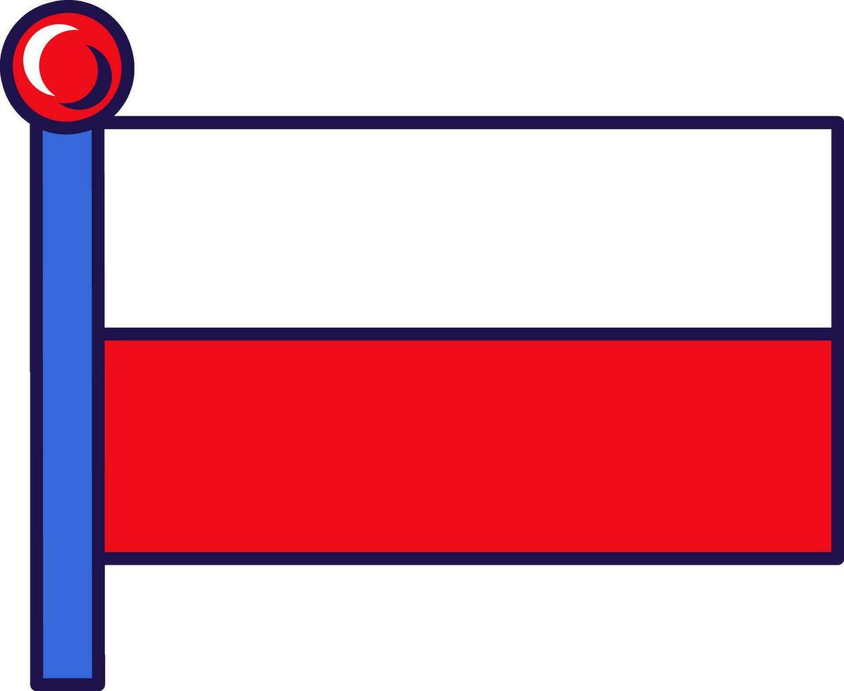 Polonia país asta de bandera bandera bandera vector